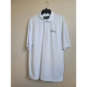 The Greenbrier Collection Greg Norman White Golf Polo Shirt Play Dry L